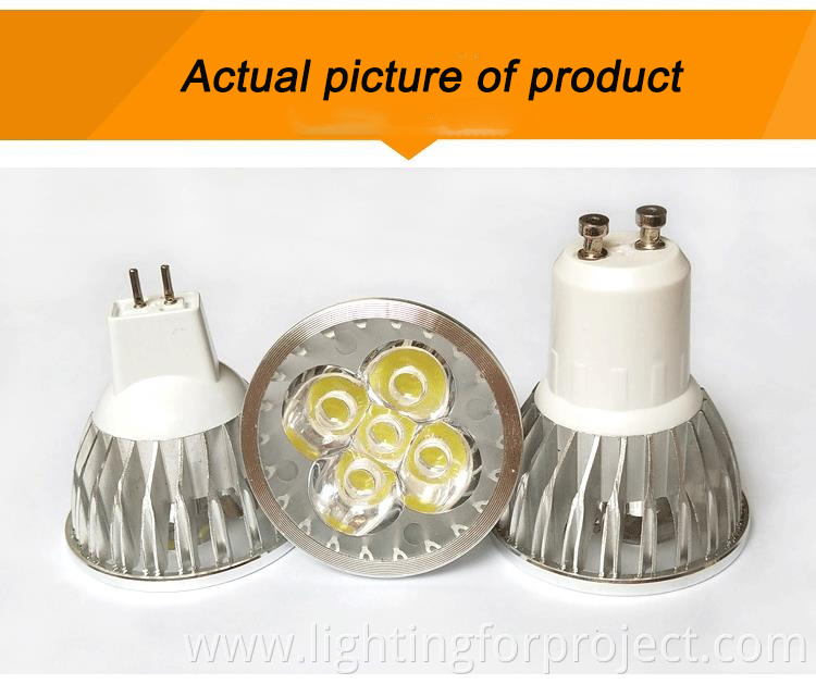 Hot sales Aluminum LED spotlight GU10 LED 5W Mr16 12v 5w GU5.3 Lamp cup